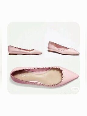 Coach Jill Soft Shine Calf Ballet flat in Petal Pink ** Size 9.5